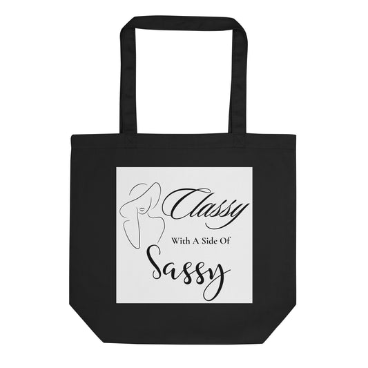 Classy with a side of Sassy Lady with Hat Eco Tote Bag