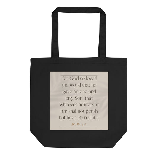 John 3:16 Elegant Eco Tote Bag