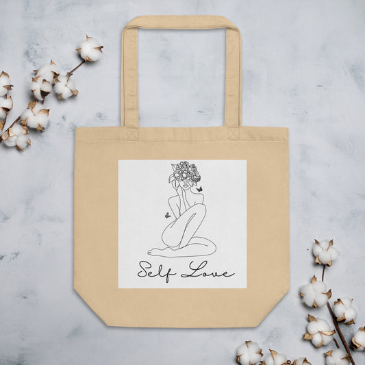 Self Love Flowers and Butterflies Eco Tote Bag