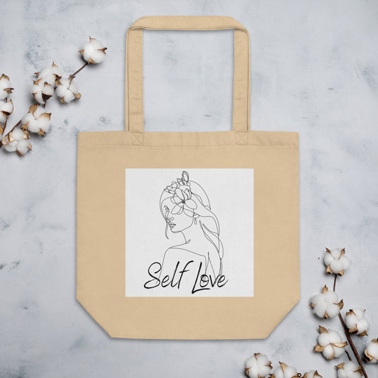 Self Love Flower Hair Eco Tote Bag