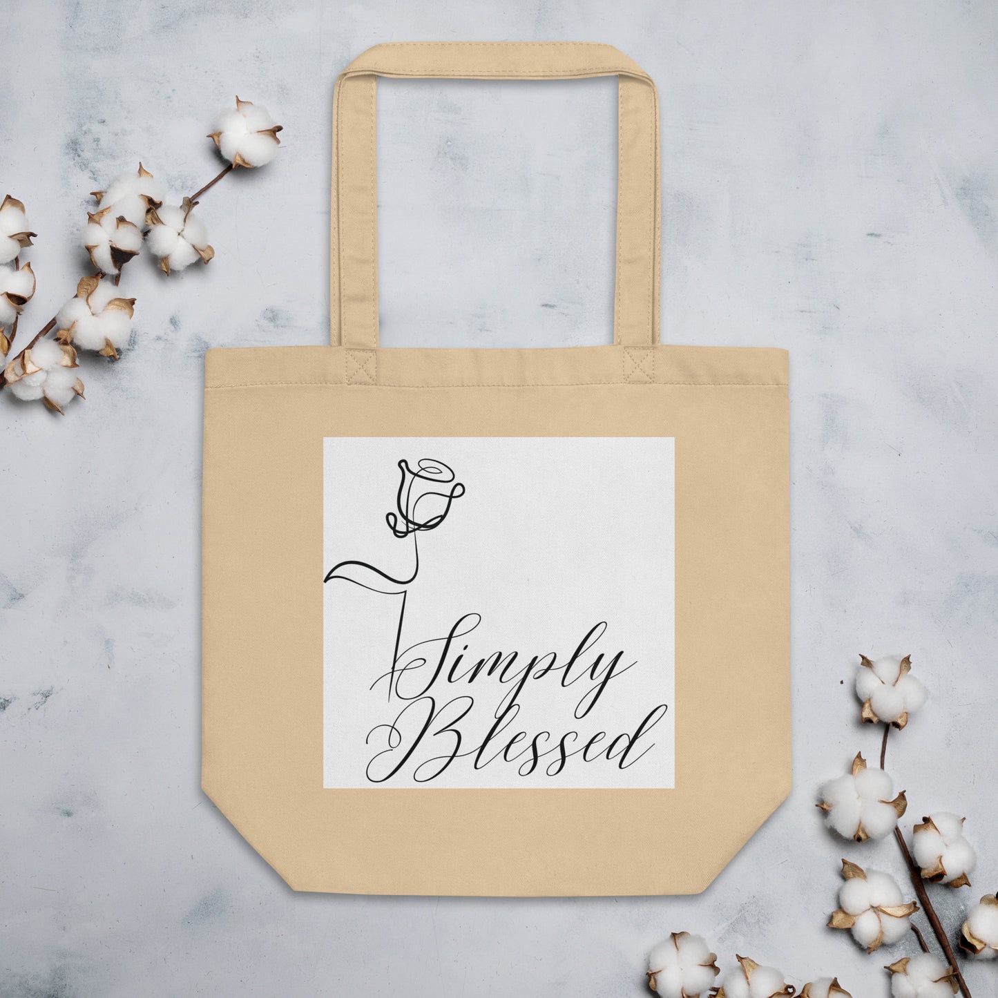 Simply Blessed Rose Eco Tote Bag