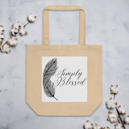 Simply Blessed Feather Eco Tote Bag