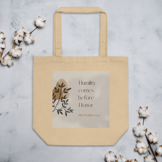 Proverbs 15:33 Natural Eco Tote Bag