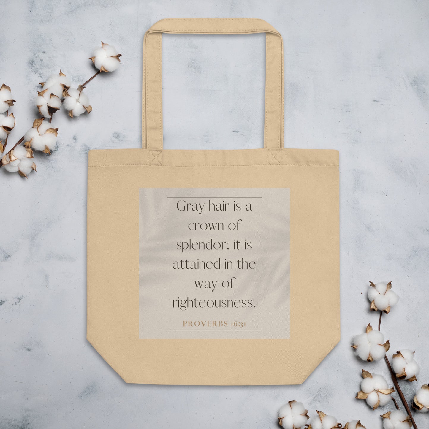 Proverbs 16:31 Elegant Eco Tote Bag