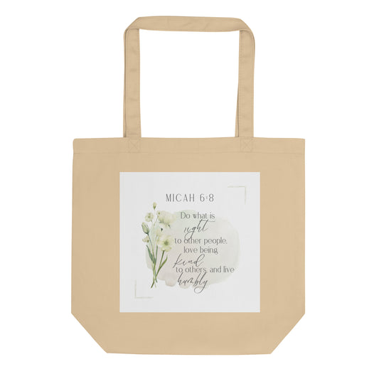 Micah 6:8 Eco Tote Bag