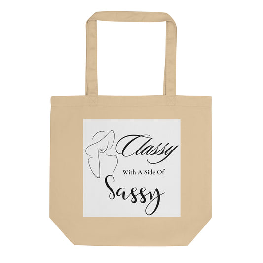 Classy with a side of Sassy Lady with Hat Eco Tote Bag