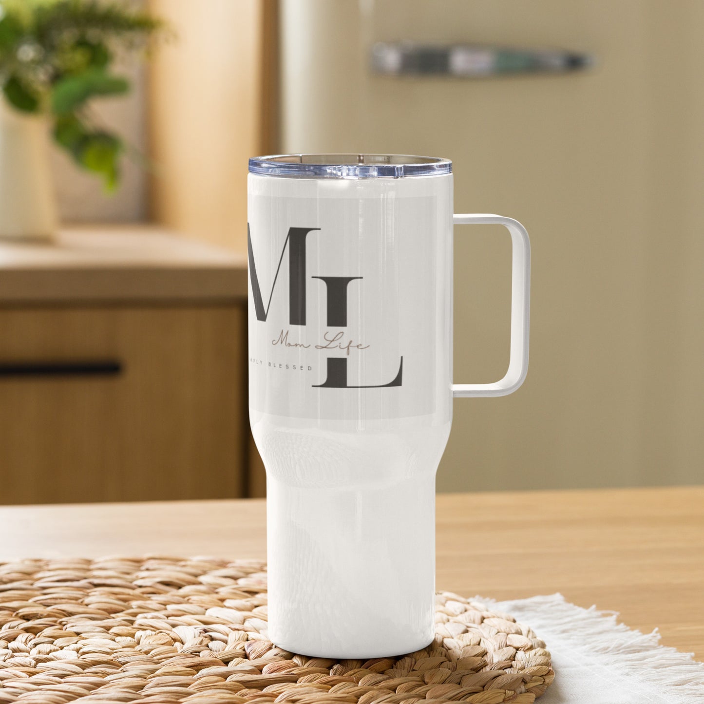 Mom Life Travel mug with a handle