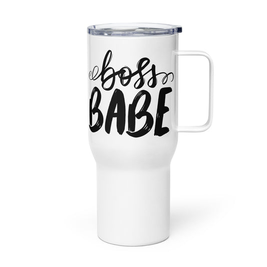 Boss Babe Travel mug with a handle