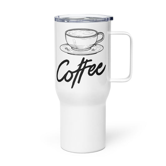 Coffee Plain Travel mug with a handle