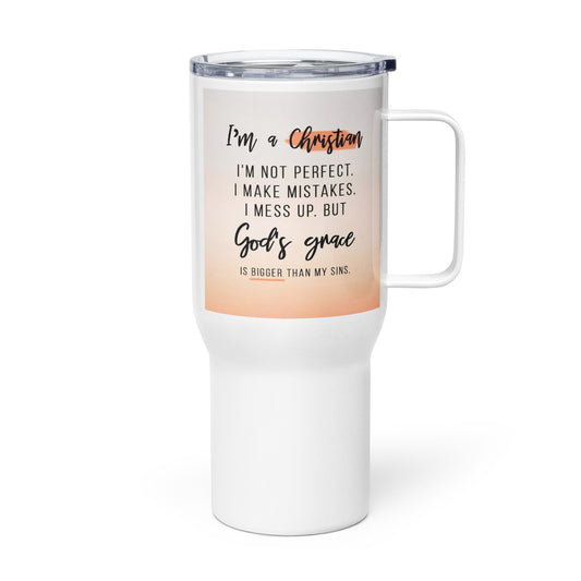 I'm a Christian Travel mug with a handle