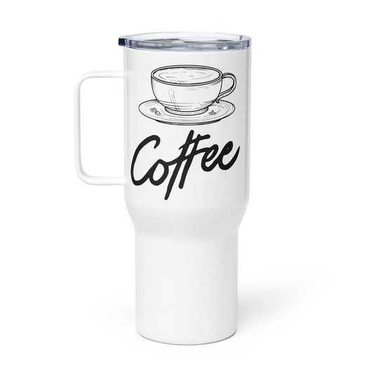 Coffee Plain Travel mug with a handle