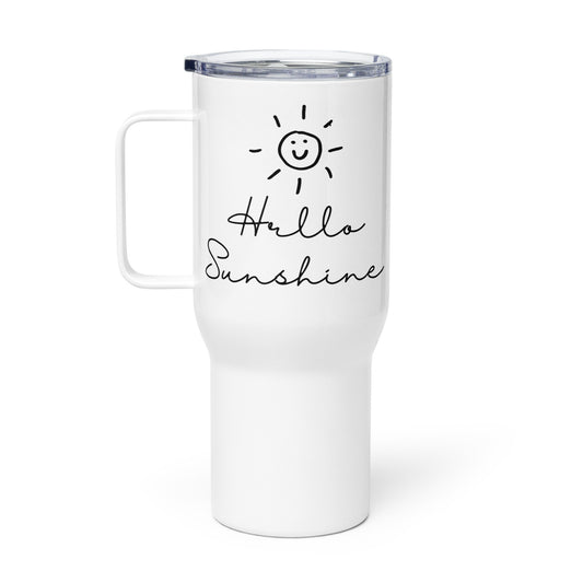 Hello Sunshine Travel mug with a handle