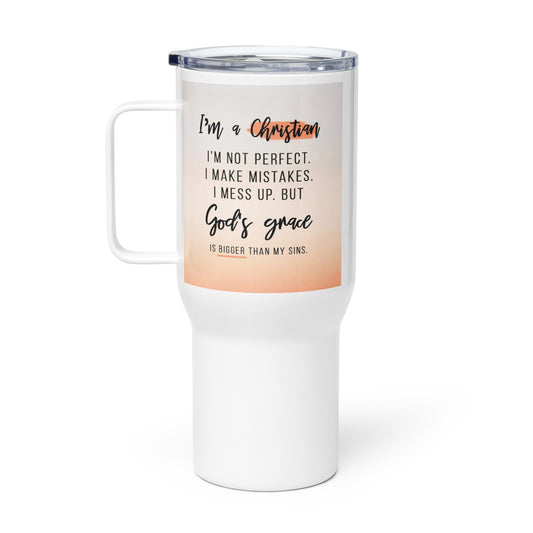 I'm a Christian Travel mug with a handle