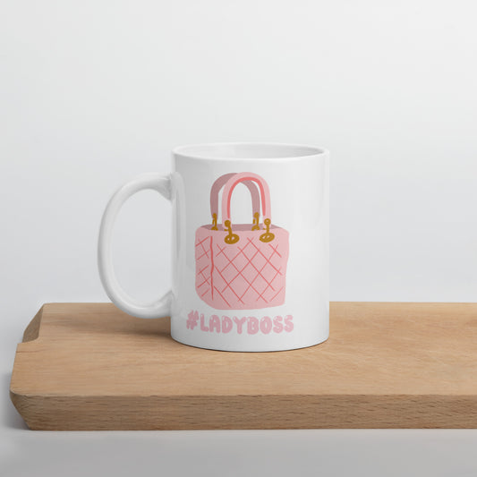 Lady Boss White glossy mug