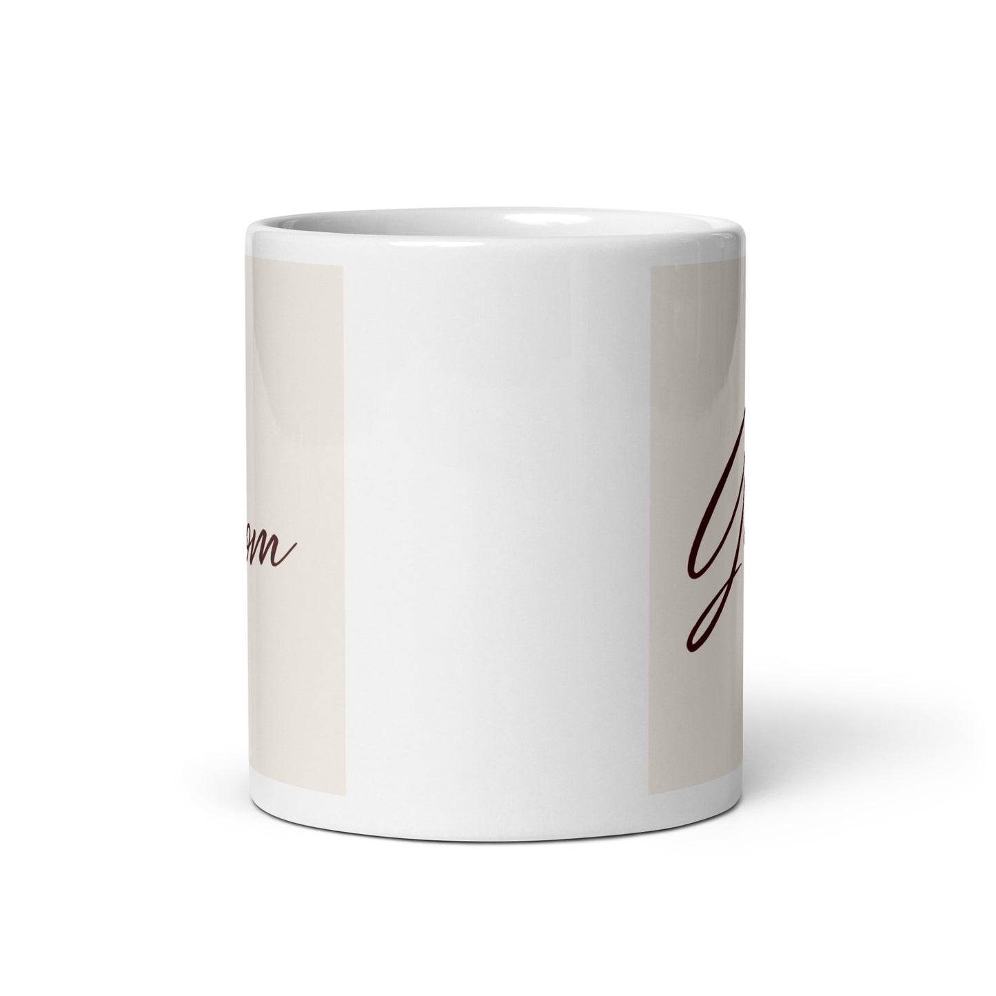 Groom White glossy mug