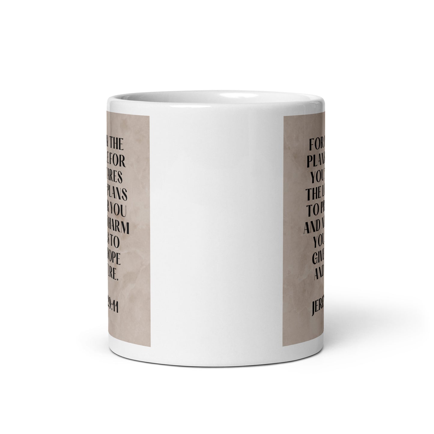 Jeremiah 29:11 White glossy mug