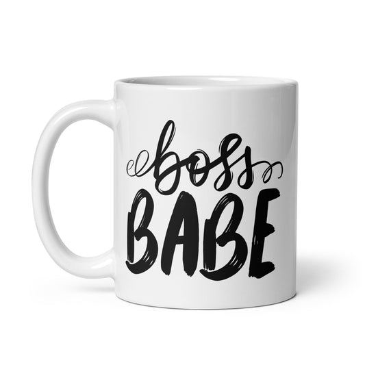 Boss Babe White glossy mug