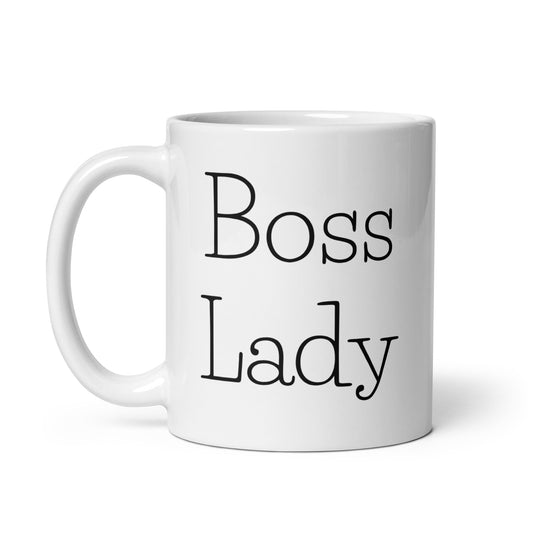 Boss Lady Classy White glossy mug