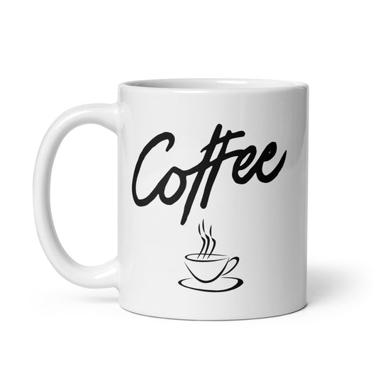 Coffee Bold White glossy mug