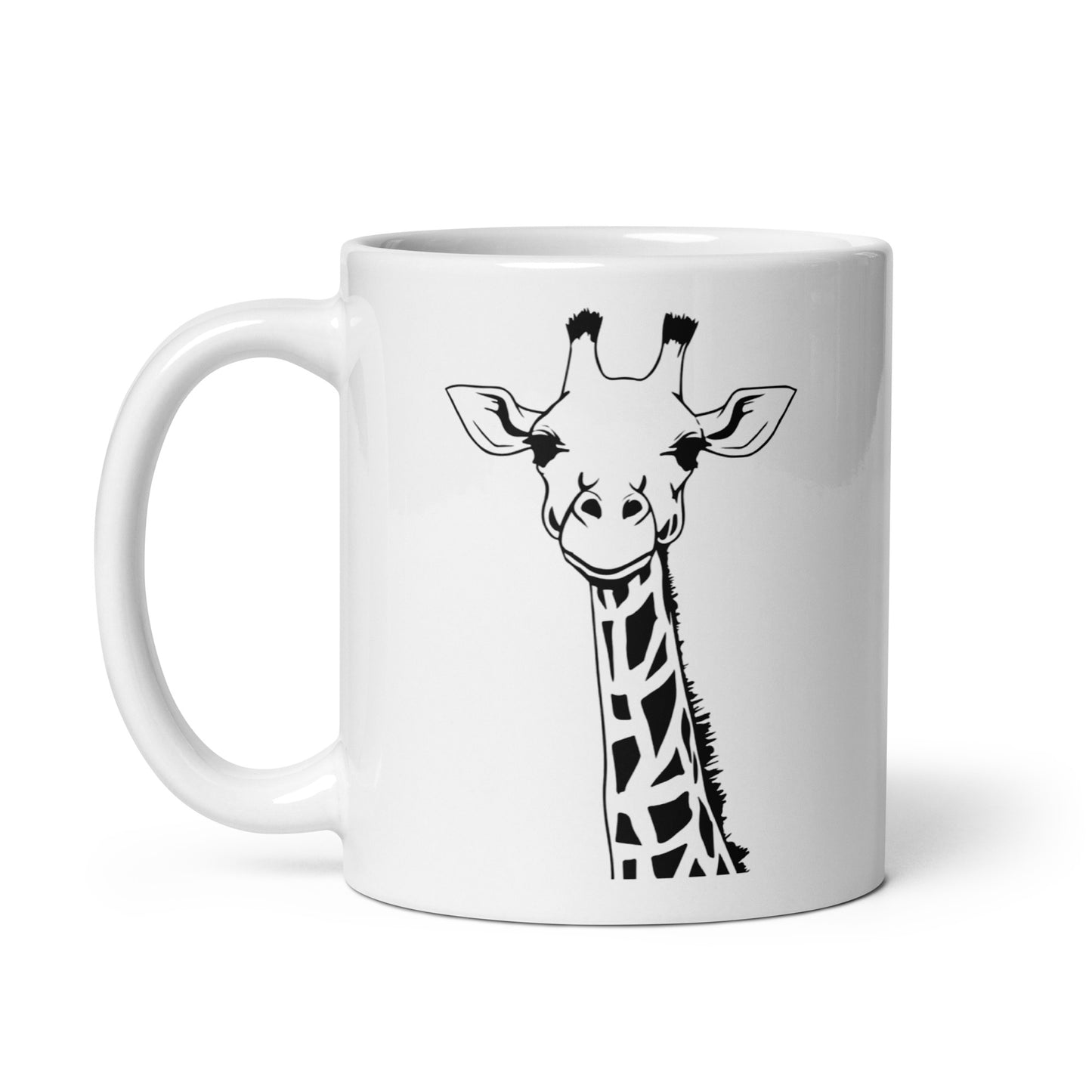 Giraffe White glossy mug