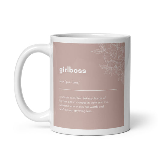 Girlboss White glossy mug