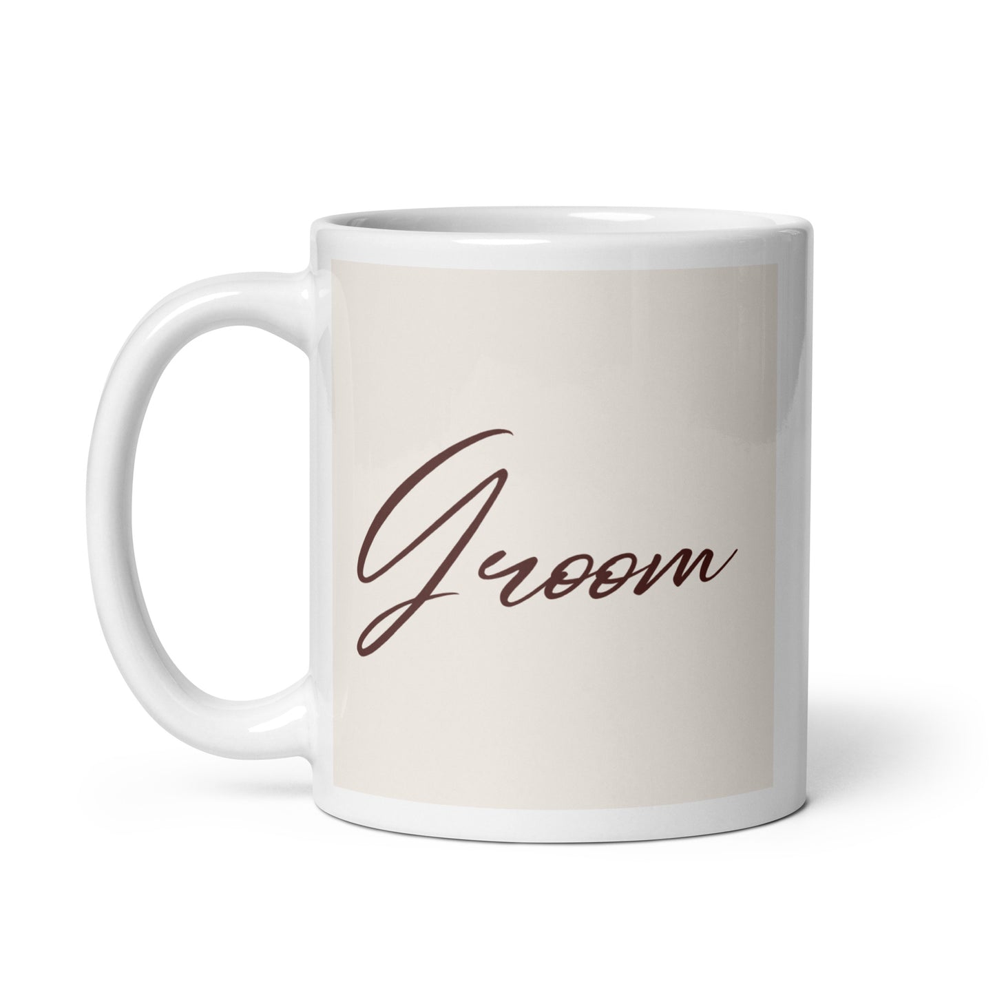 Groom White glossy mug