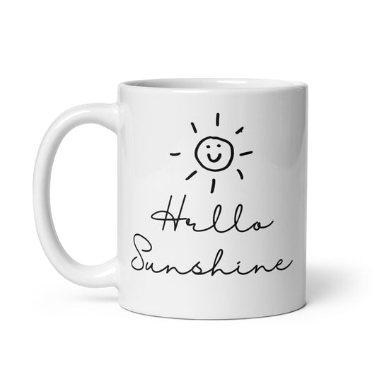 Hello Sunshine White glossy mug