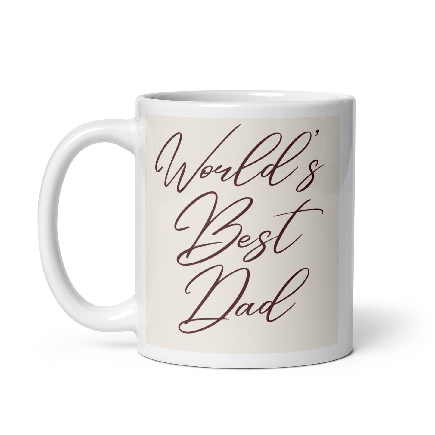 World's Best Dad White glossy mug
