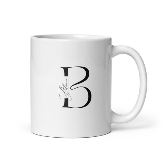 Believe White glossy mug