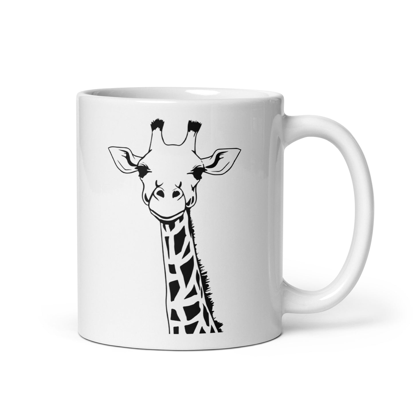 Giraffe White glossy mug