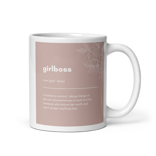 Girlboss White glossy mug