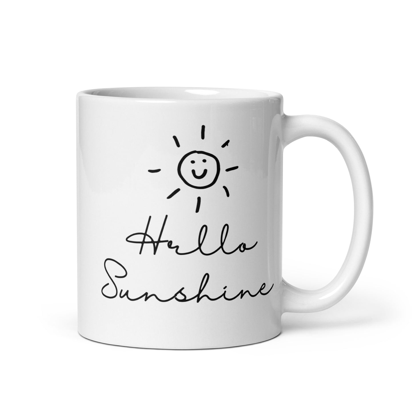 Hello Sunshine White glossy mug