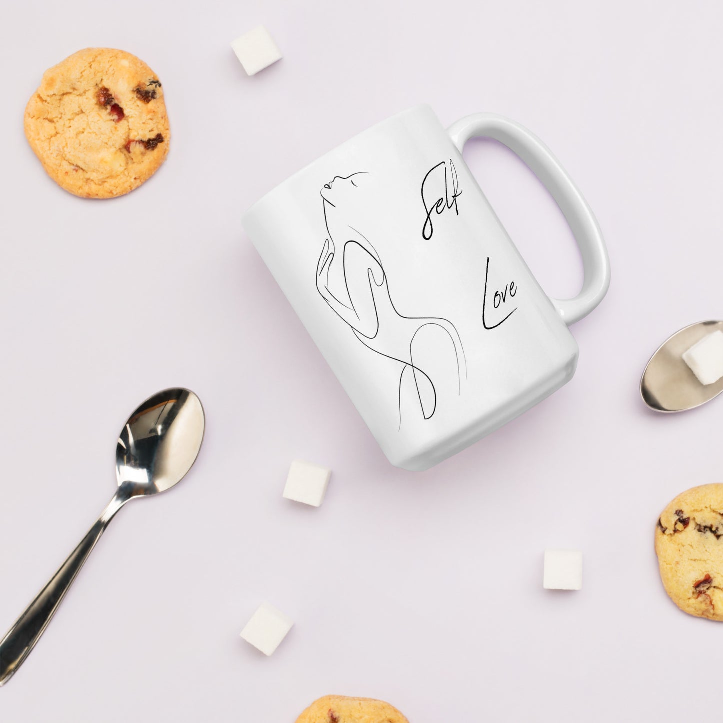 Self Love Sexy Bold White glossy mug