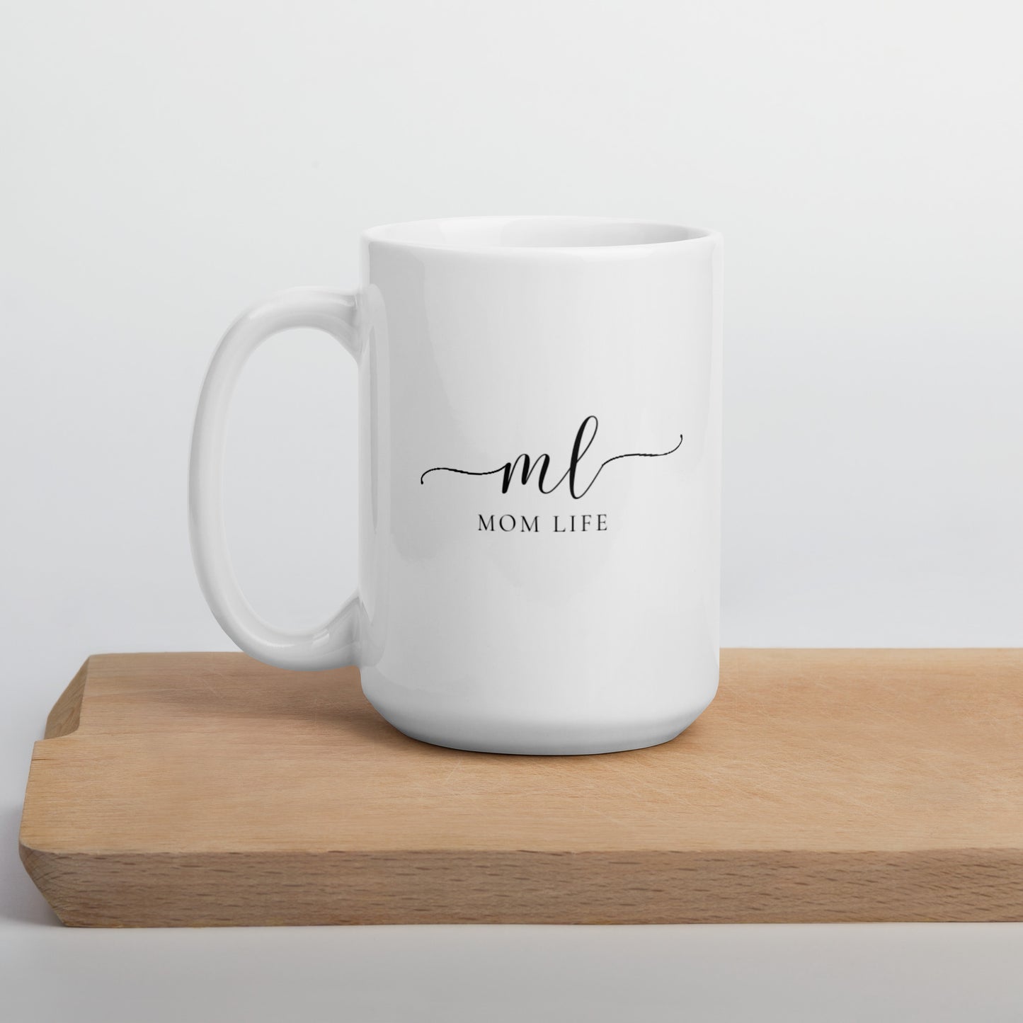 Mom Life Elegant White glossy mug