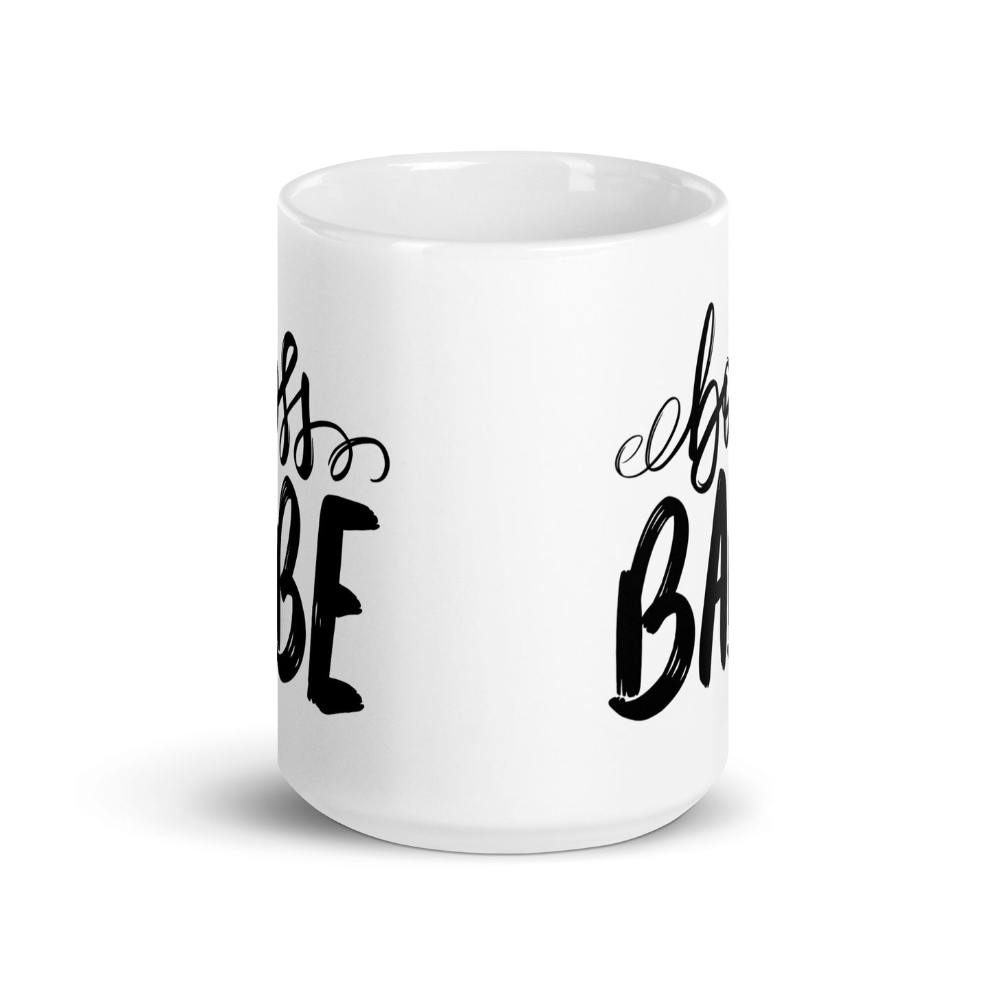 Boss Babe White glossy mug