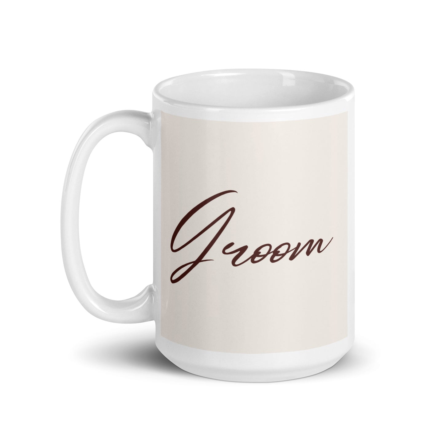 Groom White glossy mug