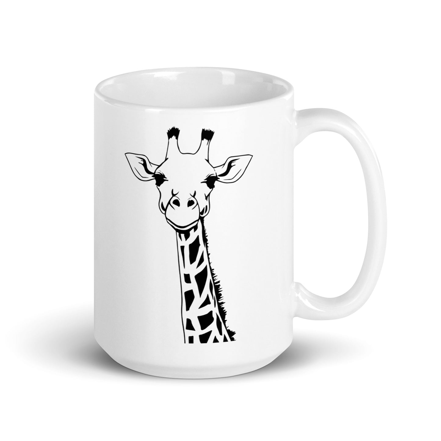 Giraffe White glossy mug