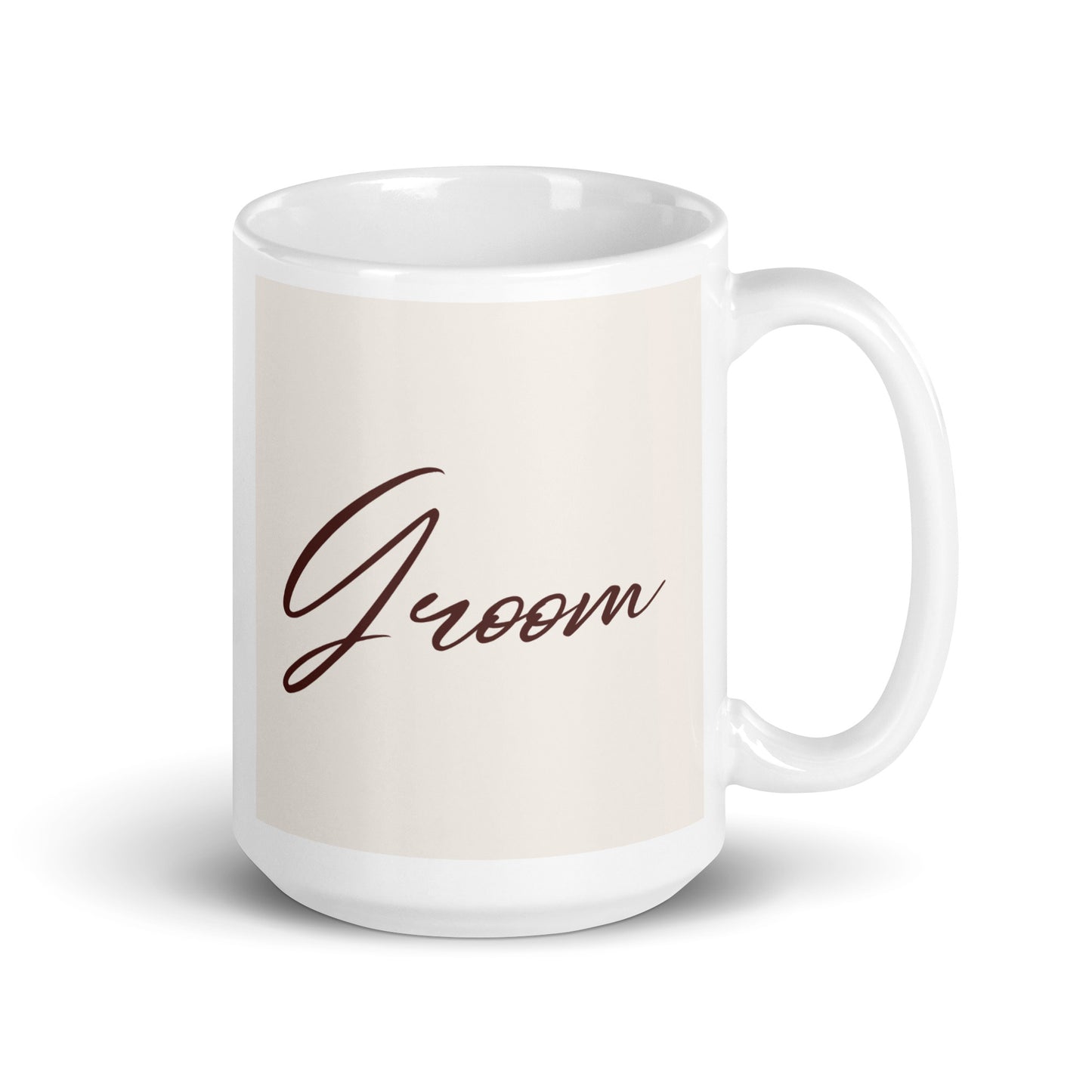 Groom White glossy mug