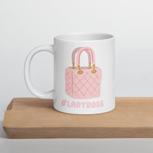 Lady Boss White glossy mug