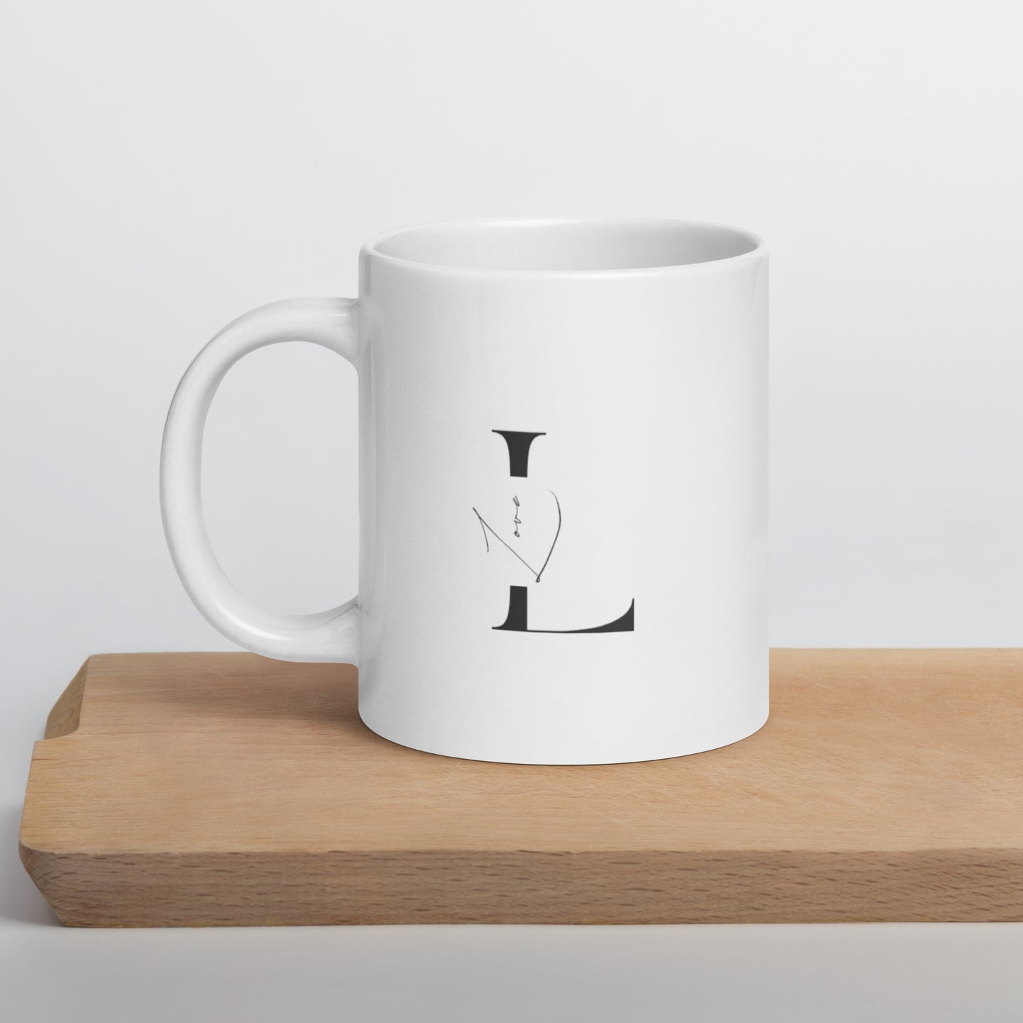 Love White glossy mug