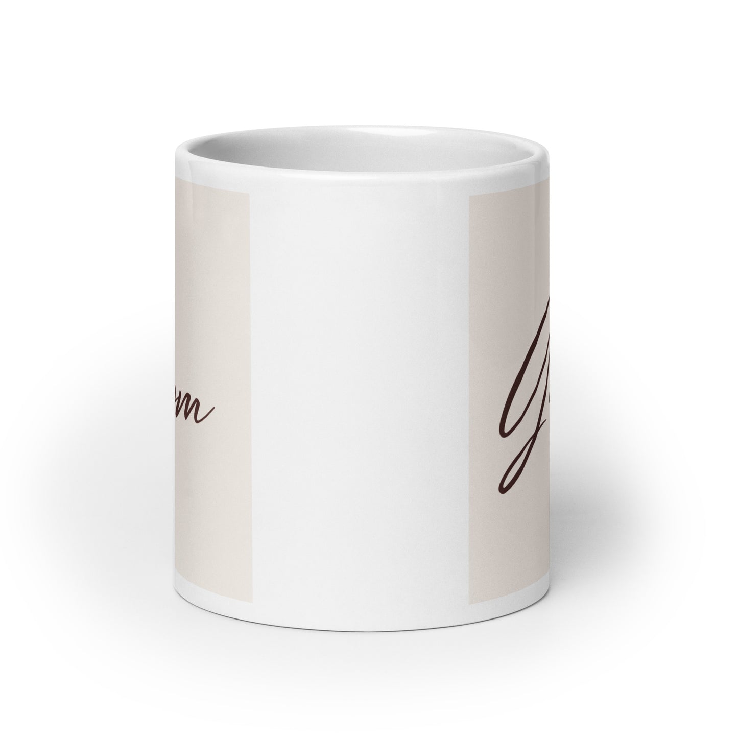 Groom White glossy mug