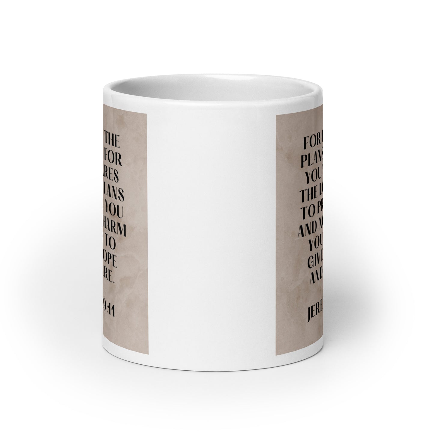 Jeremiah 29:11 White glossy mug