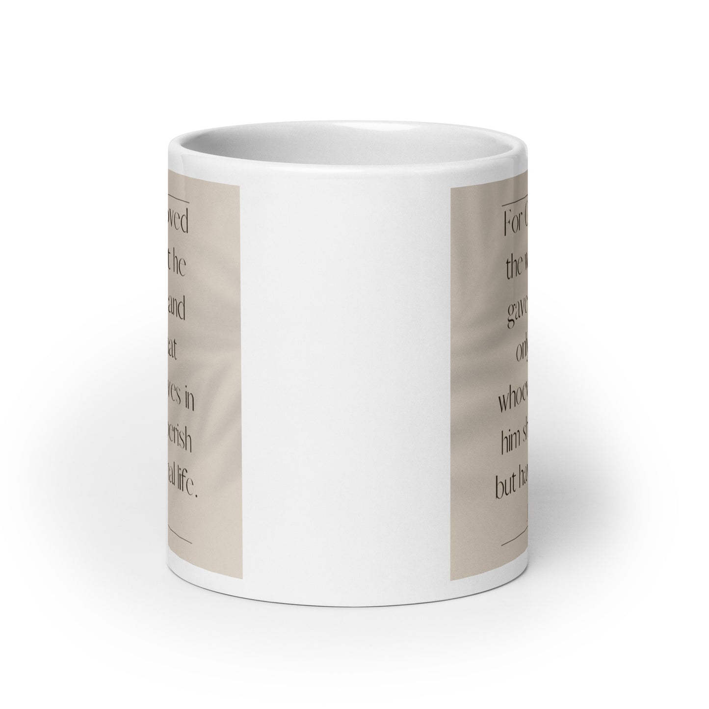 John 3:16 Elegant White glossy mug
