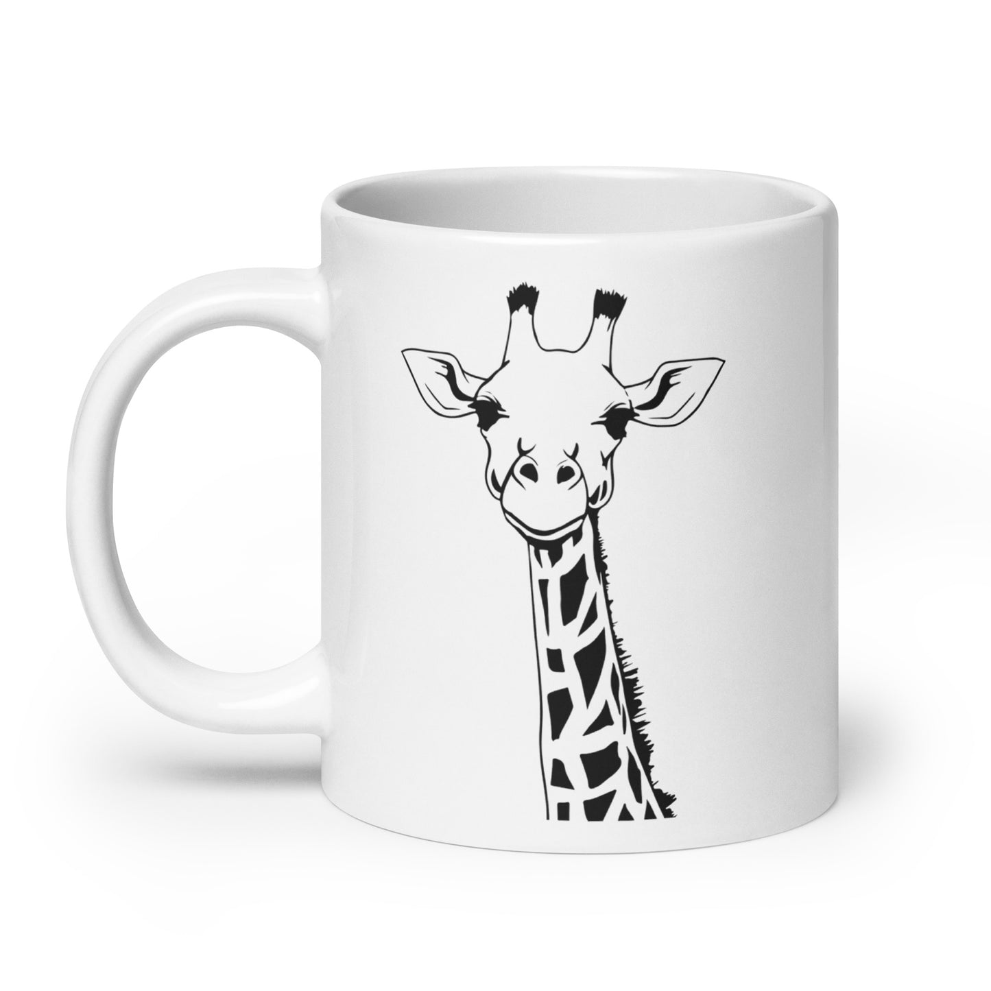 Giraffe White glossy mug