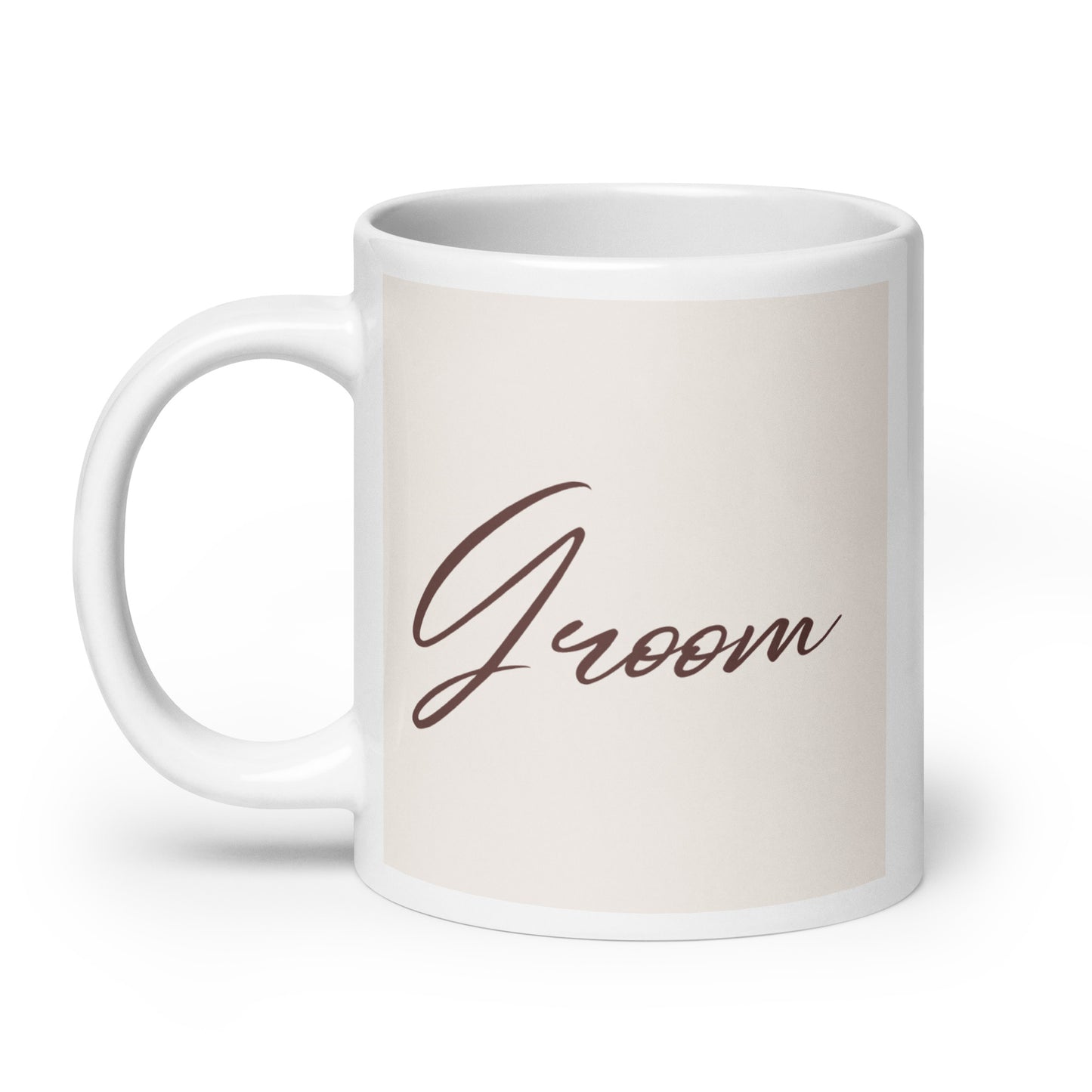 Groom White glossy mug