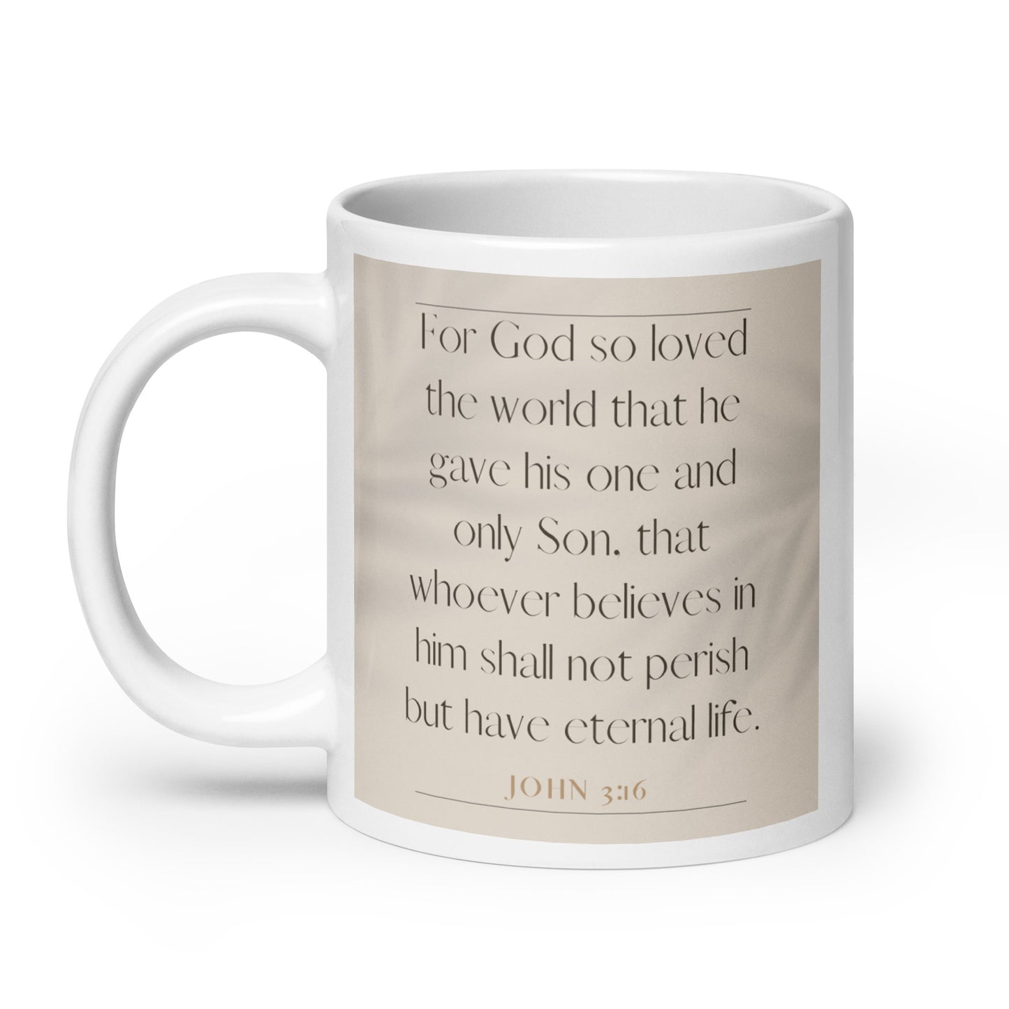 John 3:16 Elegant White glossy mug