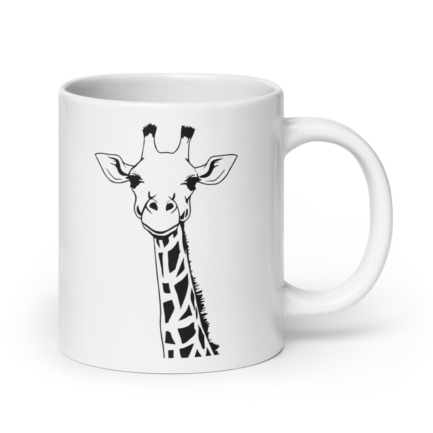 Giraffe White glossy mug