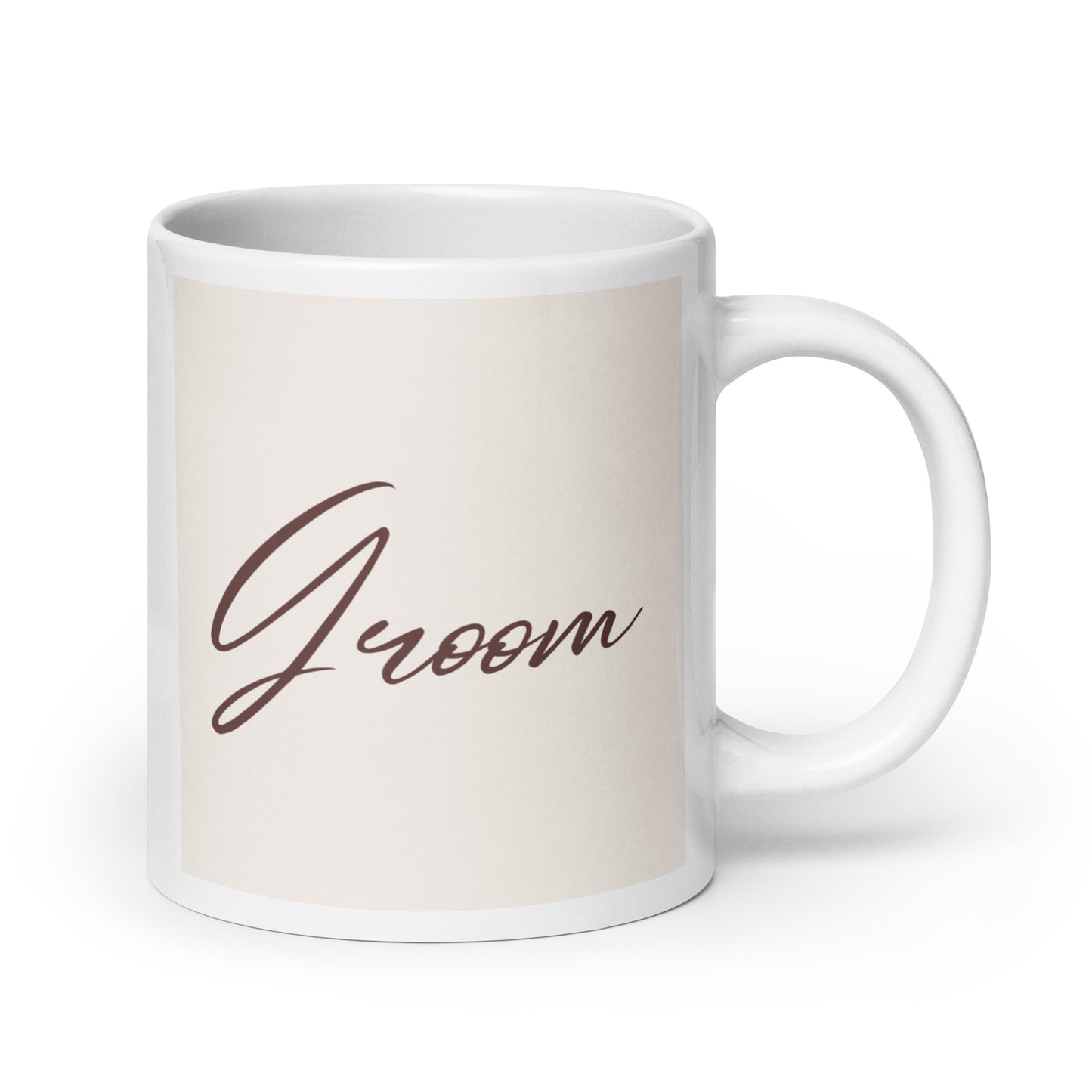 Groom White glossy mug